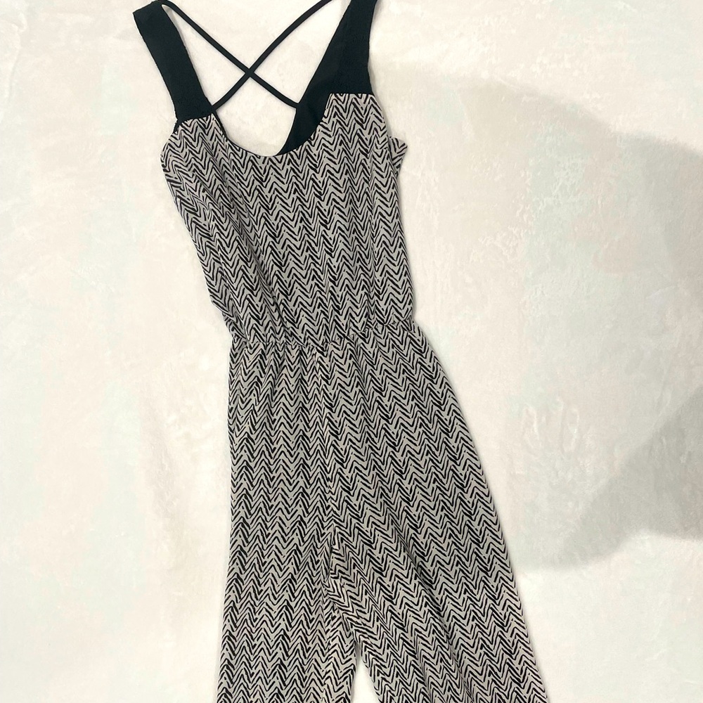 Sanctuary Striped Lined Jumpsuit with Detailed Shoulders